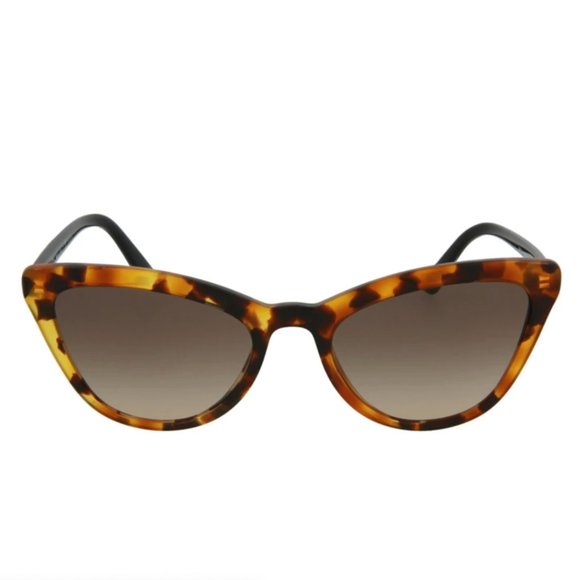 Prada Women's Light Havana and Black Cat Eye Sunglasses! - Picture 2 of 4
